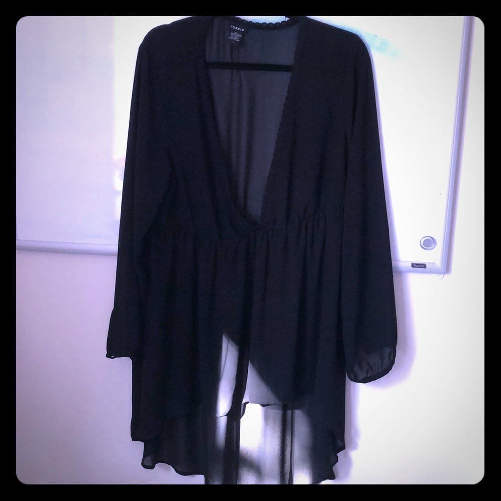 Black Sheer Torrid Blouse